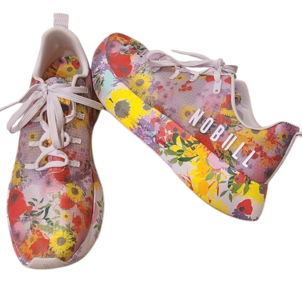 No Bull Superblossom Transluscent Ripstop Runner Athletic Shoes M13 W14.5 Multi
